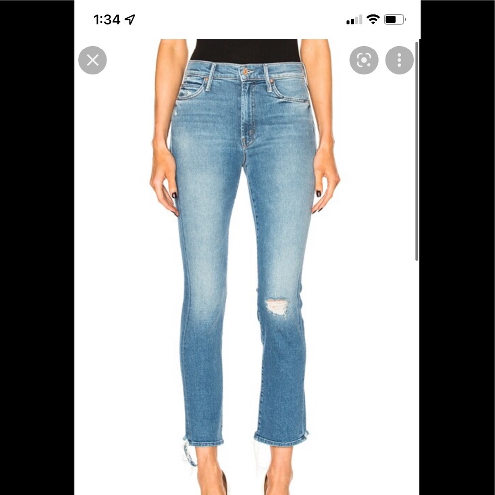 Mother skinny jeans high waisted rascal ankle
